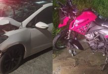 Motociclista fica gravemente ferido após colisão com dois carros na Grande Florianópolis
