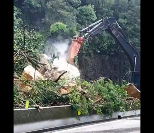 BR-101 segue interditada em Palhoça após fortes chuvas em SC
