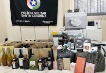 Polícia apreende esteroides anabolizantes, cigarros eletrônicos e bebidas contrabandeados em São Bento do Sul