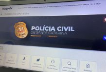 Site da Polícia Civil