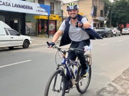 Joinville Guaíba prefeito bicicleta enchente