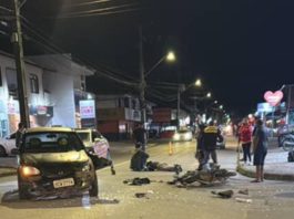 VÍDEO – Motociclista é levado ao hospital após acidente no Iririú, em Joinville