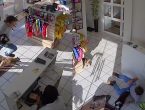 VÍDEO – Homem cai dentro de petshop em Joinville e cena inusitada viraliza nas redes sociais