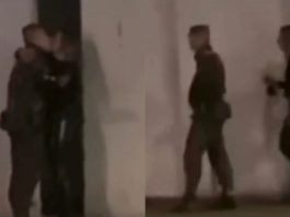 VÍDEO – Soldado é flagrado beijando mulher em serviço; Exército vai investigar caso em Joinville
