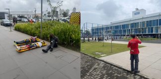 VÍDEO – Mais de 3 mil pessoas participam de simulado de abandono em escola de Joinville