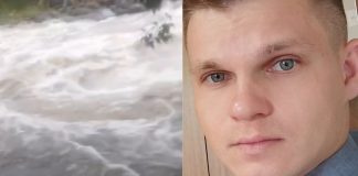 VÍDEO – Homem desaparece após gravar vídeo para esposa mostrando força de rio em Garuva