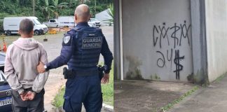 VÍDEO – Homem é preso suspeito de pichar muro da Arena Joinville