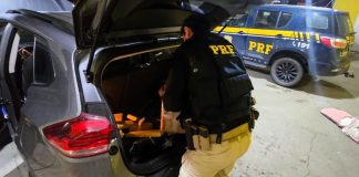 VÍDEO – Jovem é apreendido com 300 kg de maconha e carro roubado na BR-101 em Joinville