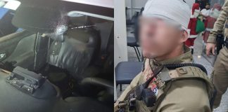 VÍDEO – Homem é baleado e policial fica ferido em confronto em praça de Joinville