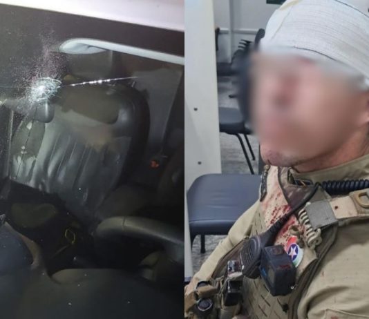 VÍDEO – Homem é baleado e policial fica ferido em confronto em praça de Joinville