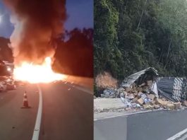 VÍDEO – Grave acidente deixa ao menos uma pessoa morta e 14 feridas na BR-376 em Guaratuba