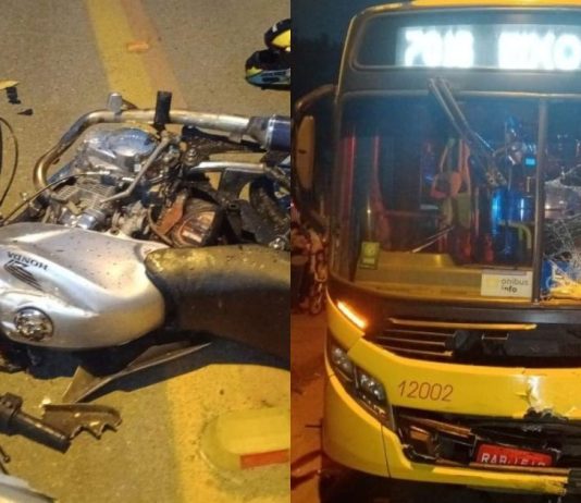 Motociclista morre após forte colisão com ônibus em Joinville