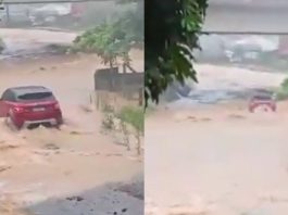 VÍDEO – Bebê e casal morrem após carro ser arrastado durante chuva em Palhoça