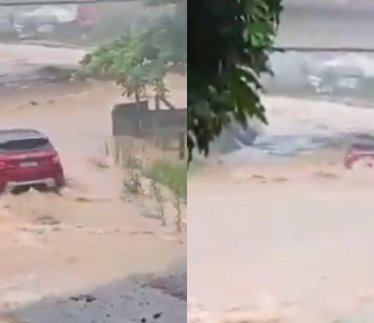 VÍDEO – Bebê e casal morrem após carro ser arrastado durante chuva em Palhoça