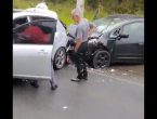 VÍDEO – Acidente envolvendo quatro veículos é registrado na Estrada Rio do Morro, entre Joinville e Araquari