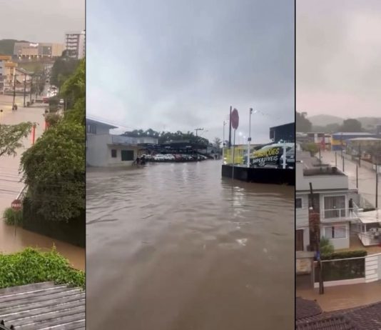 VÍDEO – Temporal causa alagamentos em diversos bairros de Joinville
